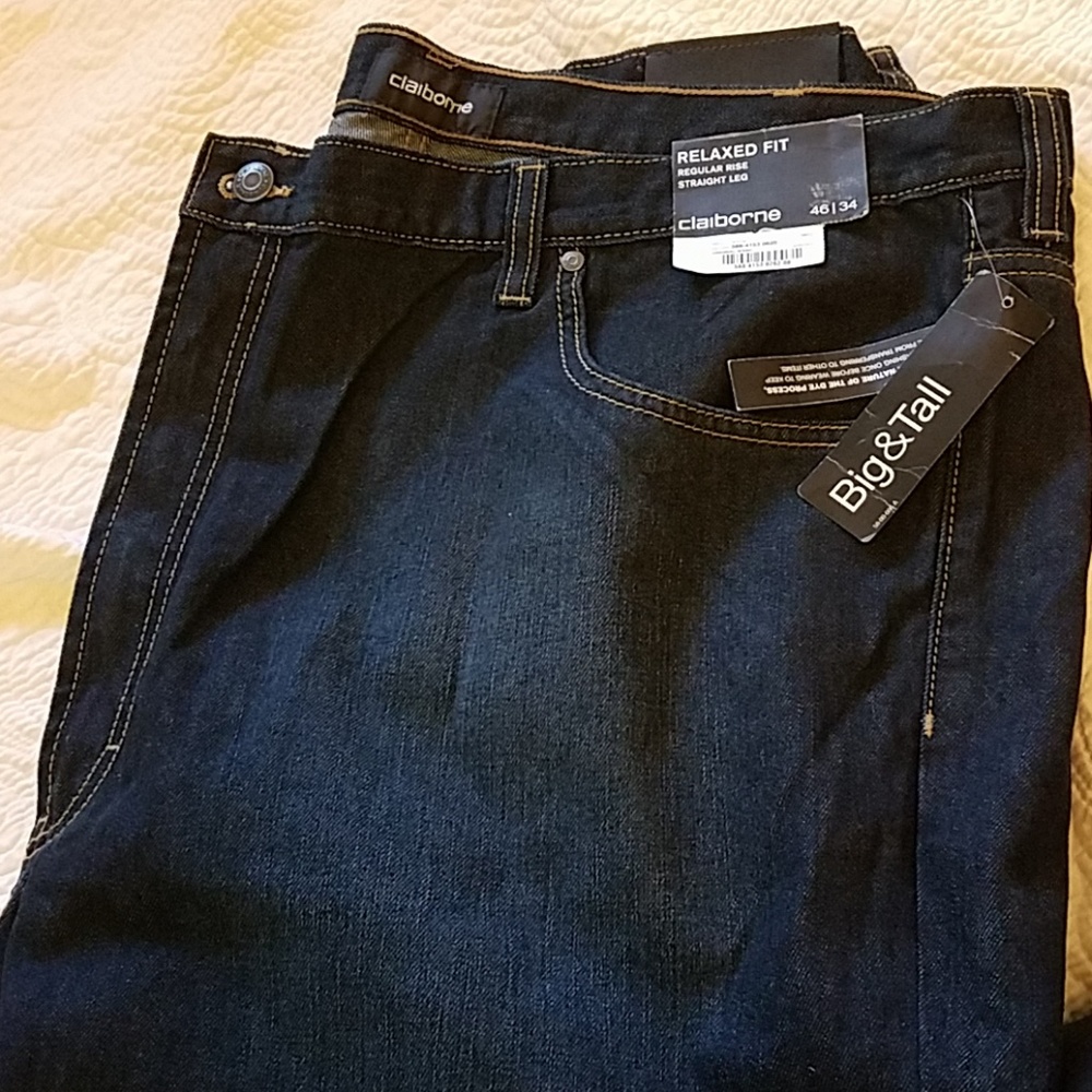 Claiborne Men's Big and Tall Relaxed Fit Jeans